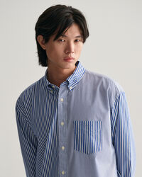 Relaxed Fit Dragon Crest Poplin Shirt