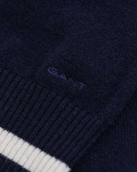 Superfine Lambswool Contrast V-Neck Sweater