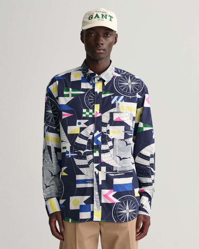 Relaxed Fit Sailing Print Shirt