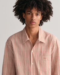 Relaxed Fit Check Seersucker Short Sleeve Shirt