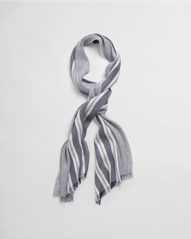 Striped Cotton Linen Scarf