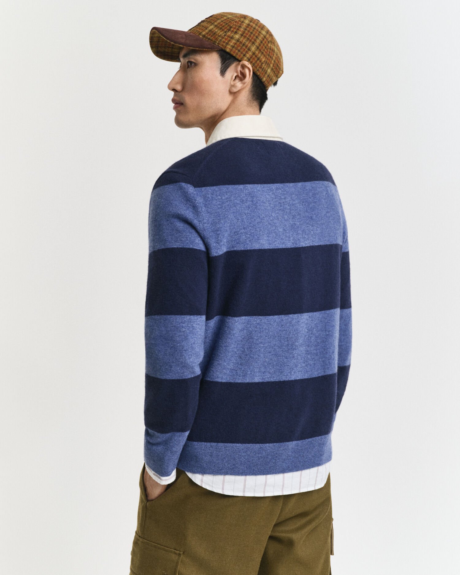 Striped Extra Fine Lambswool Rugger Sweater
