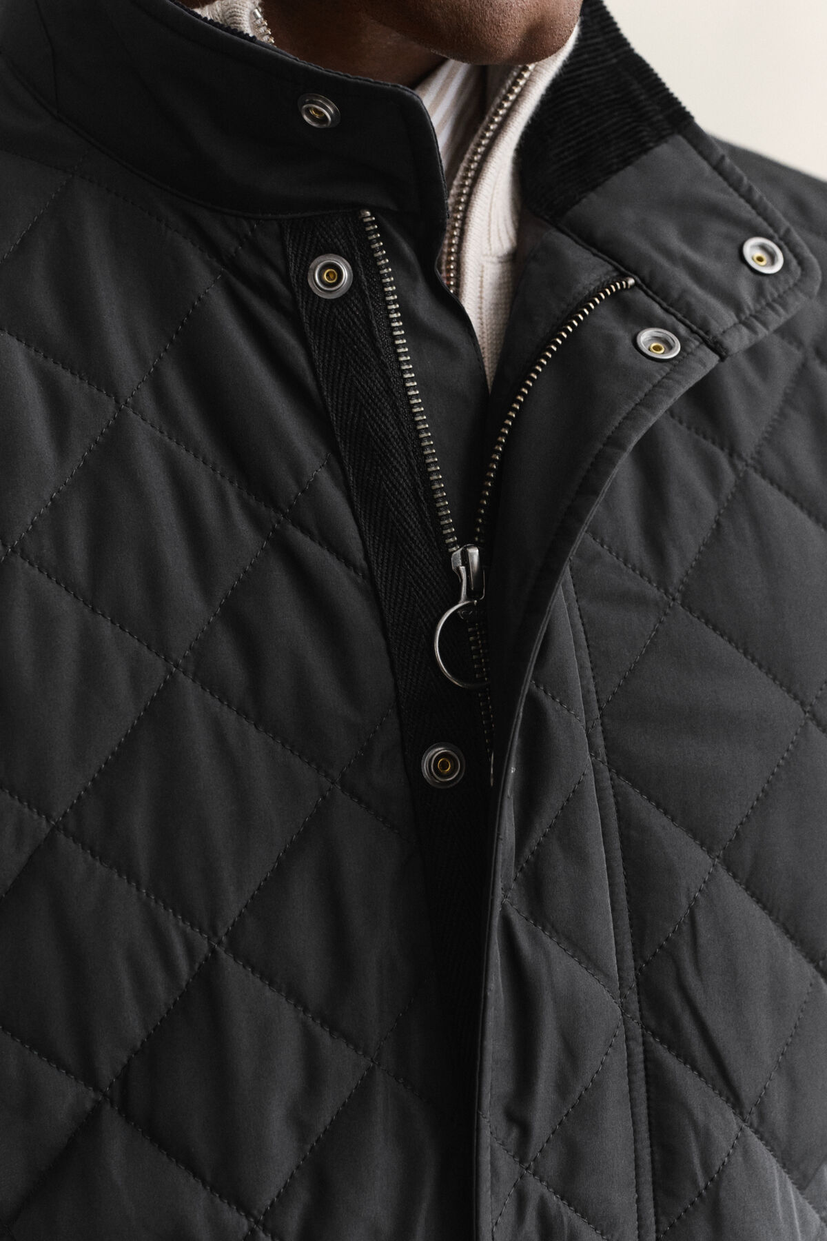 Quilted Vest — BLACK