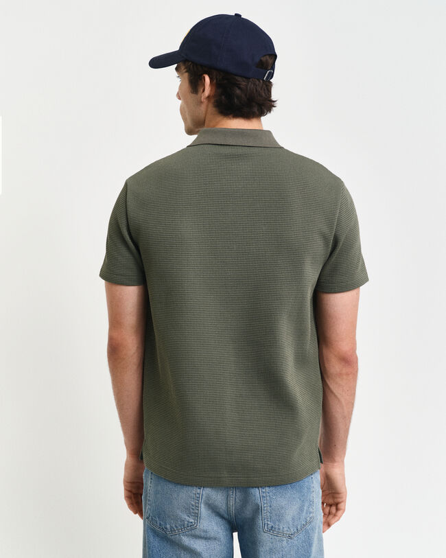 Waffle Textured Polo Shirt