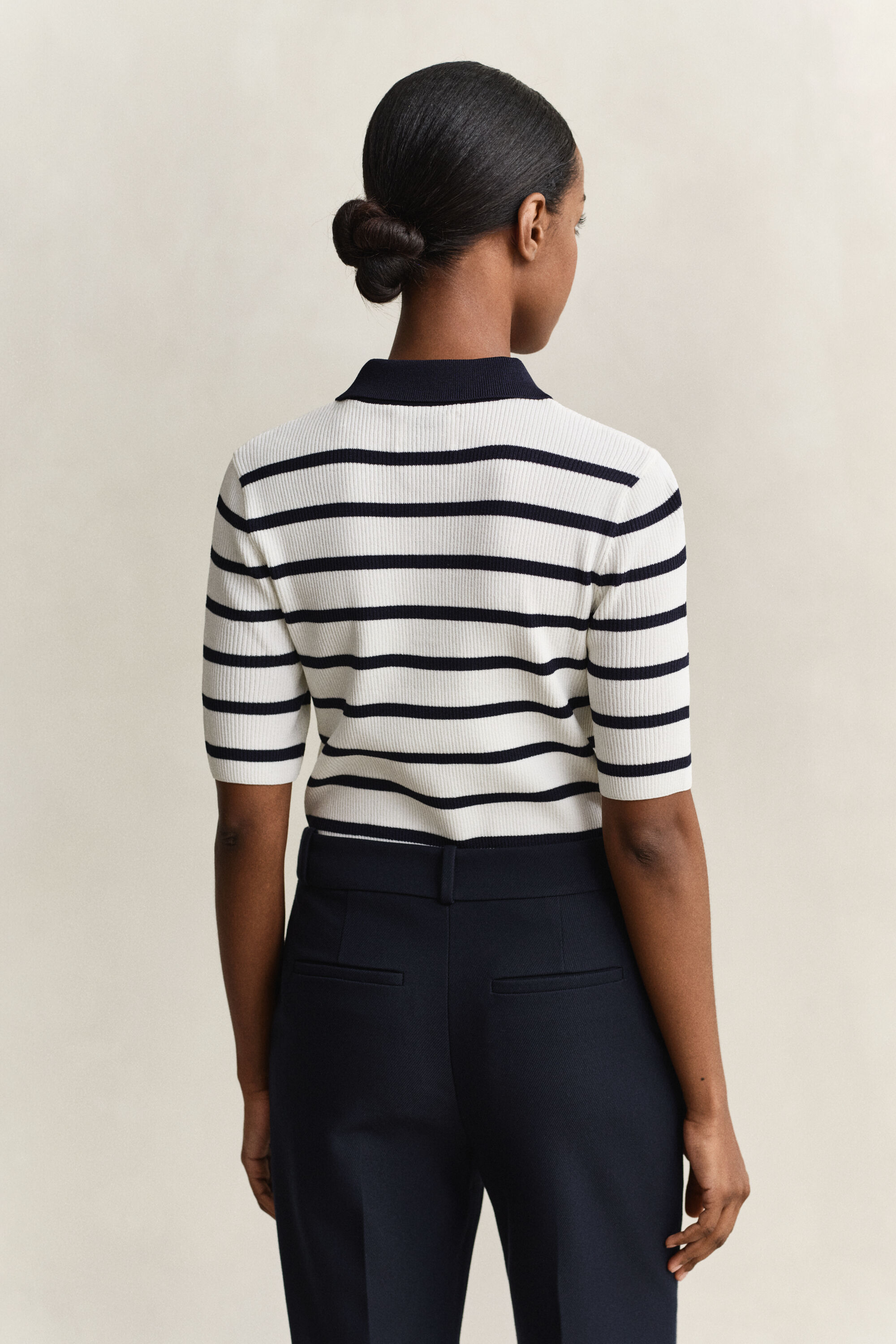 Striped Knitted Rugger