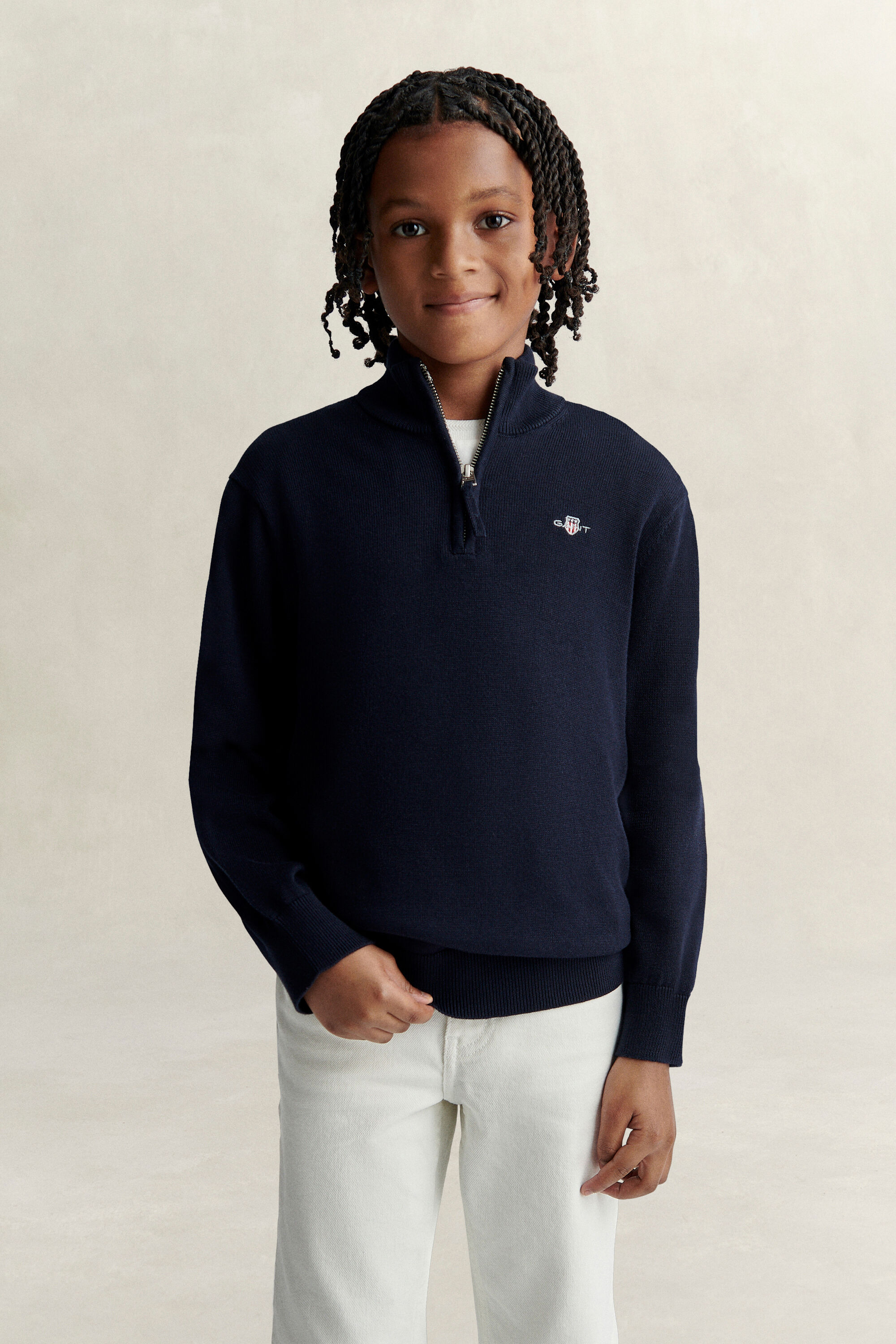 Teen Boys Shield Half-Zip Sweater