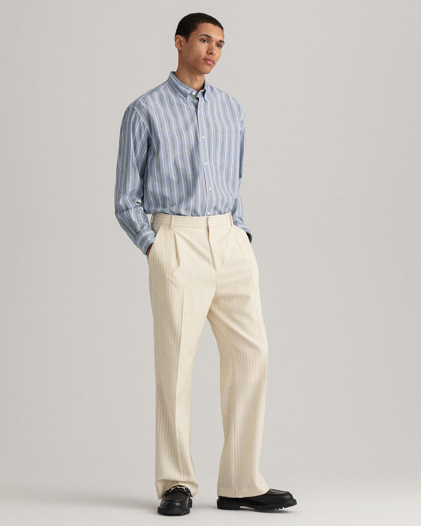 Relaxed Fit Fil-&agrave;-Fil Shirt