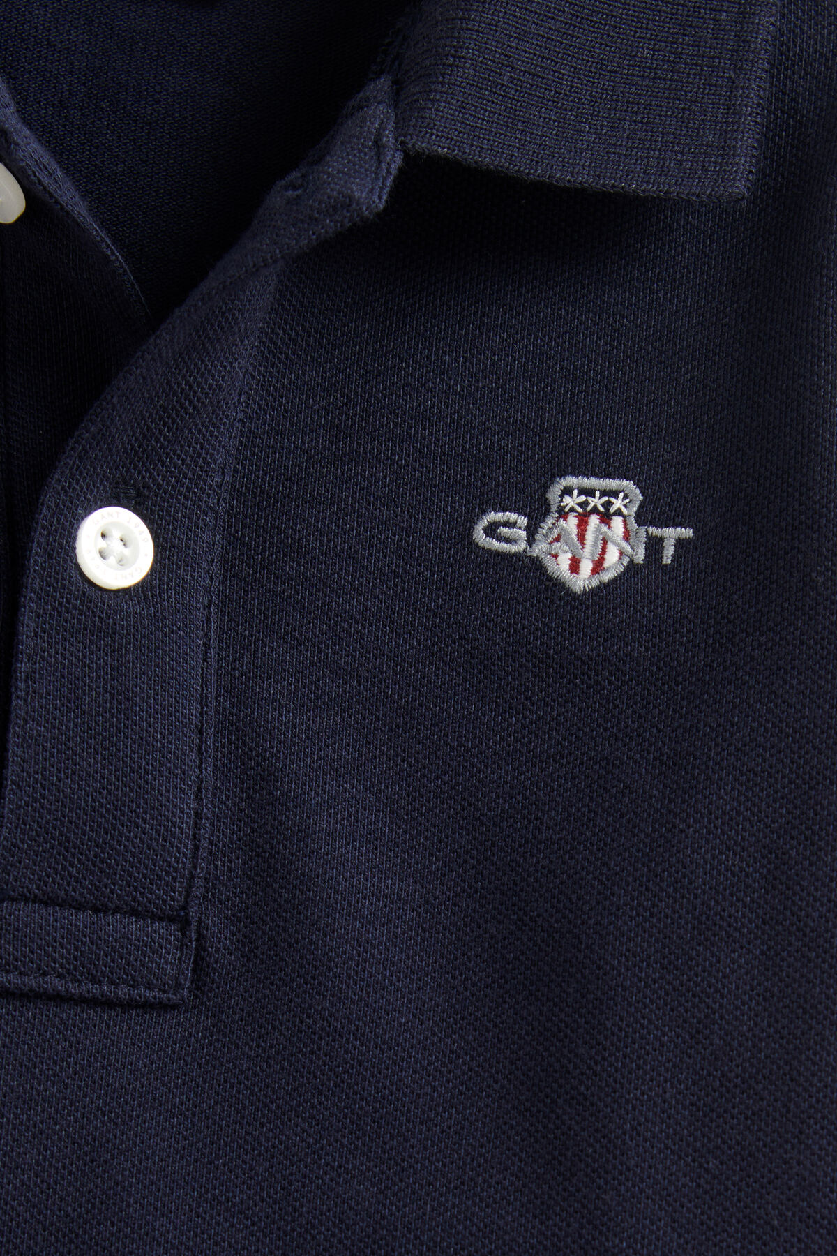 Boys Shield Long Sleeve Polo Shirt — EVENING BLUE