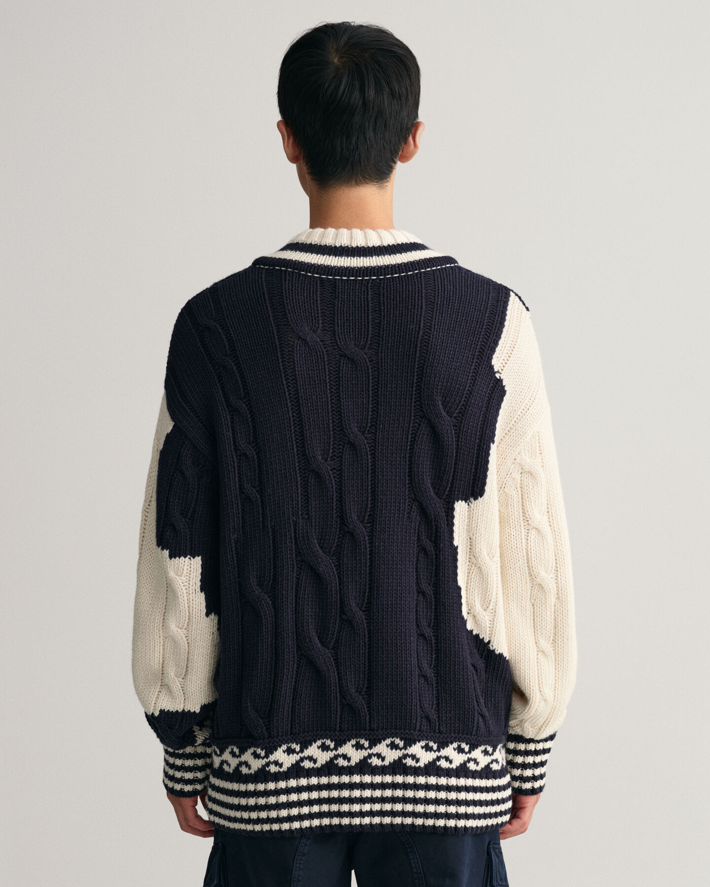 Intarsia V-Neck Sweater