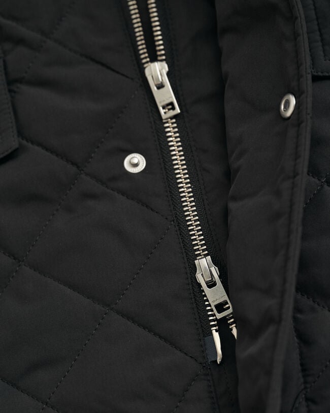 Quilted Windcheater Mid-Length Jacket