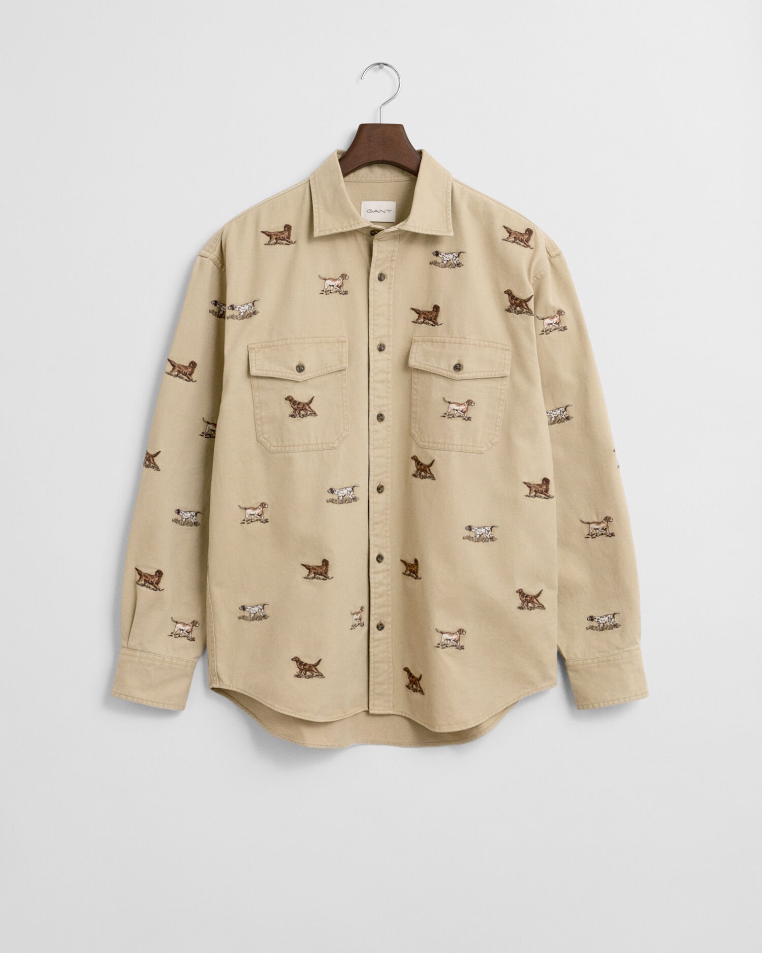 Relaxed Fit Embroidered Twill Shirt