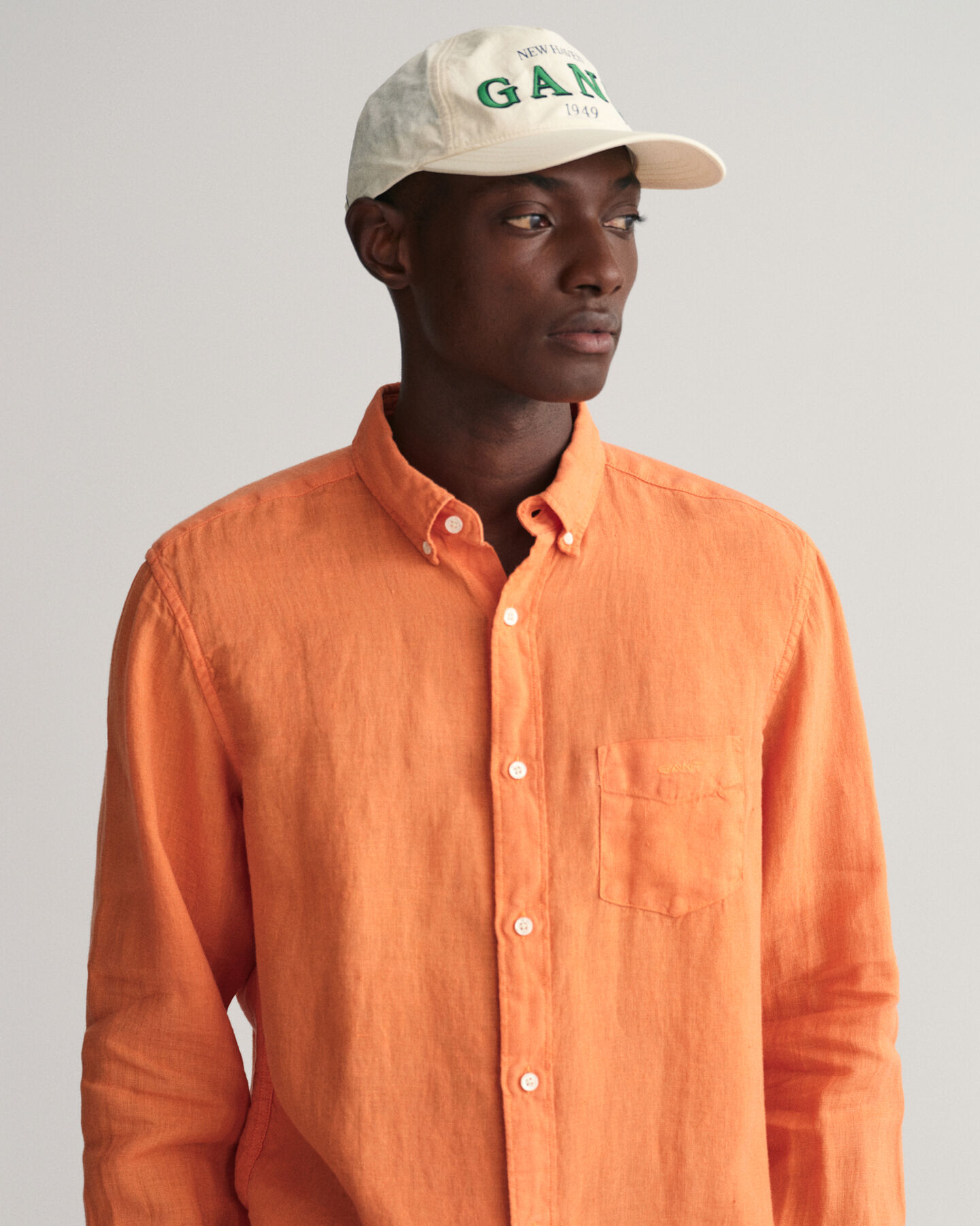 Regular Fit Garment-Dyed Linen Shirt