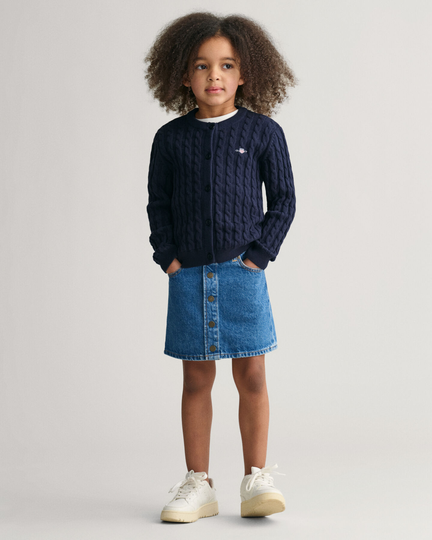 Girls Mini Denim Skirt