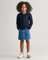 Girls Mini Denim Skirt