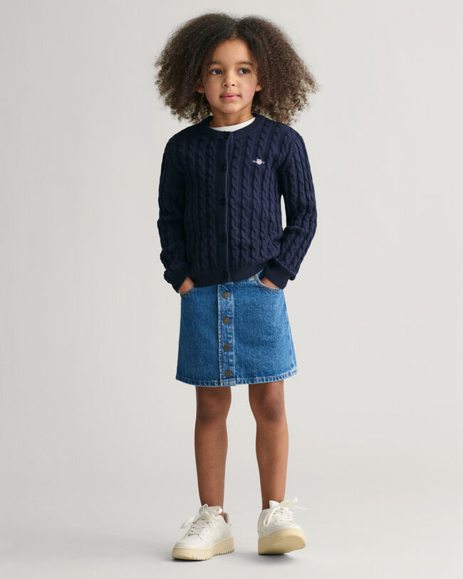 Girls Mini Denim Skirt