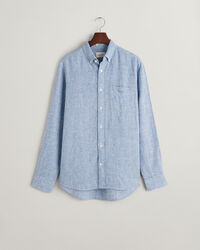 Regular Fit Houndstooth Linen Shirt