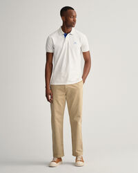 Contrast Collar Piqué Rugger