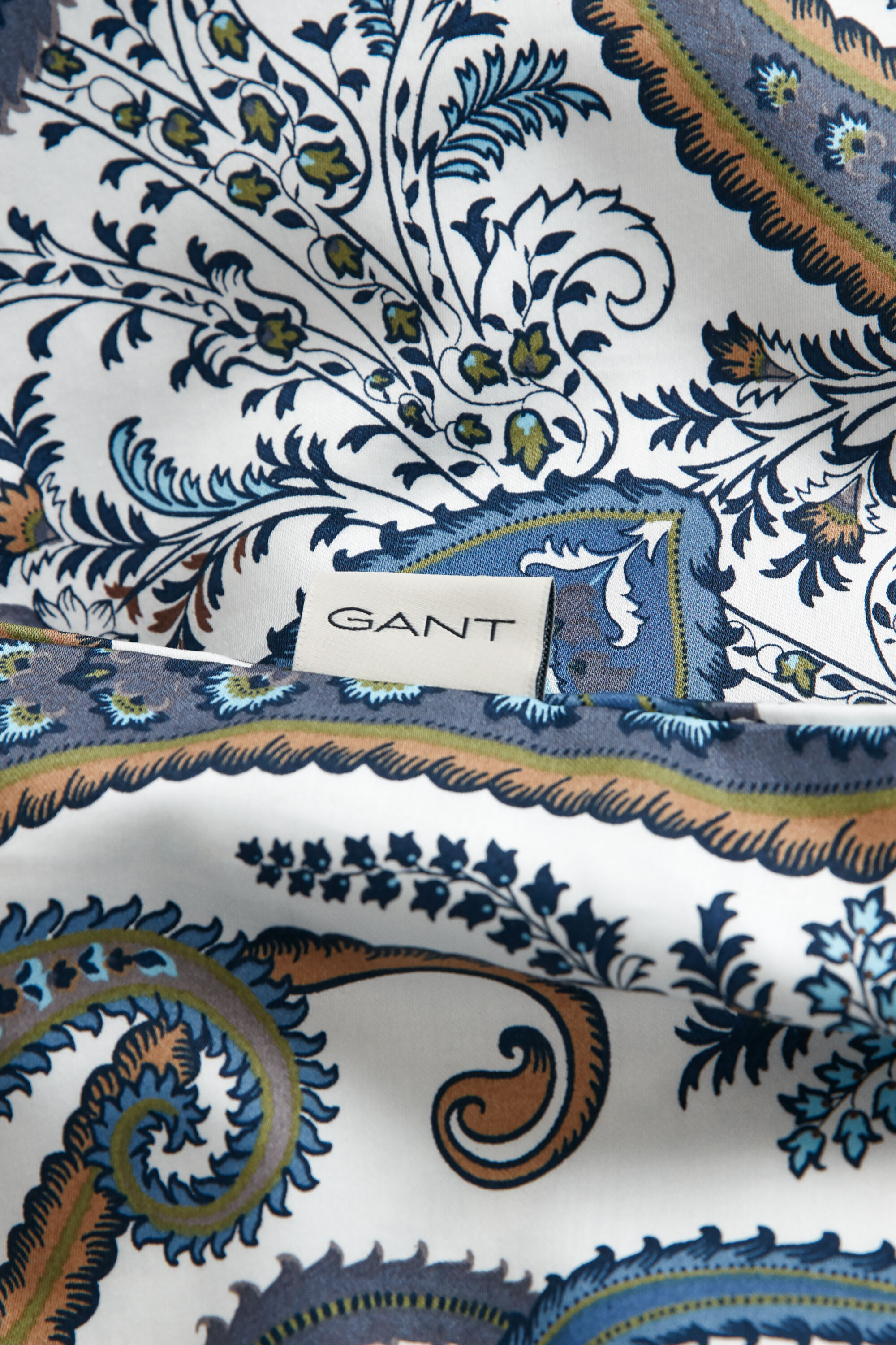 Key West Paisley Double Duvet — SATEEN BLUE
