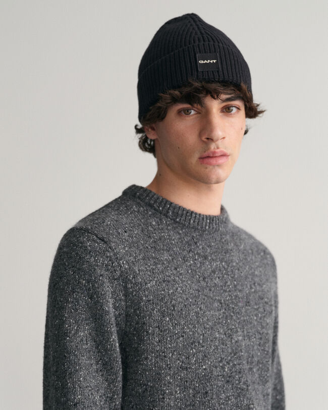 Wool Nepps Crew Neck Sweater