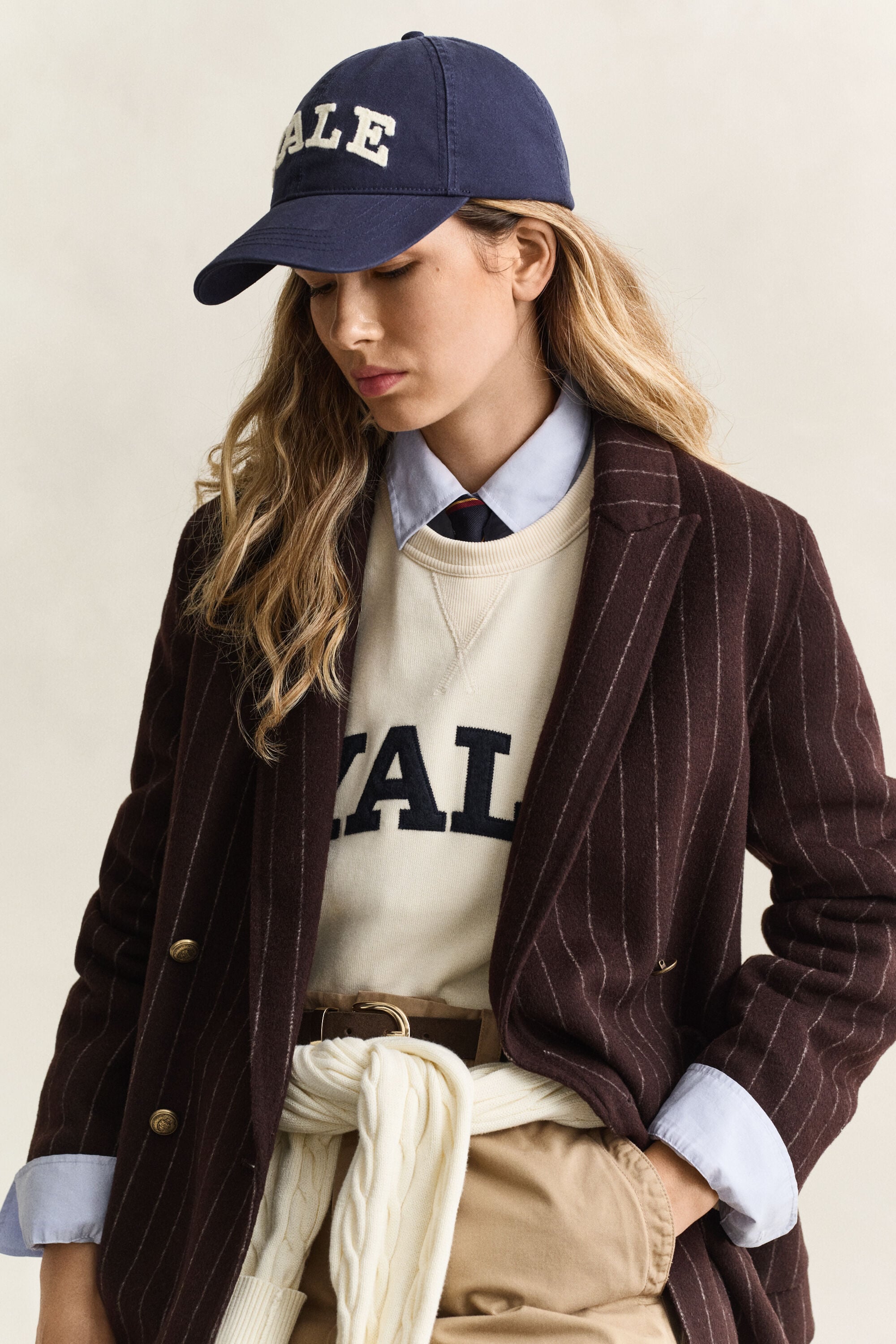 Gant x Yale Pinstriped Handstitched Blazer