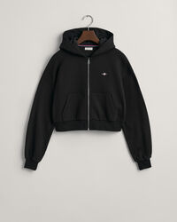 Teen Girls Shield Cropped Zip Hoodie