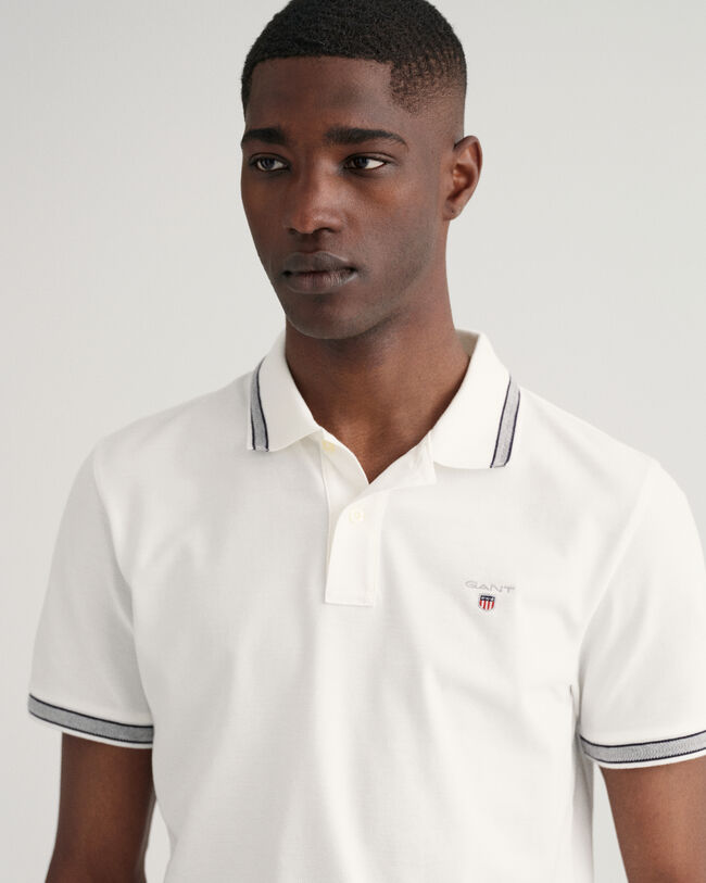 Herringbone Tipping Piqu&eacute; Polo Shirt