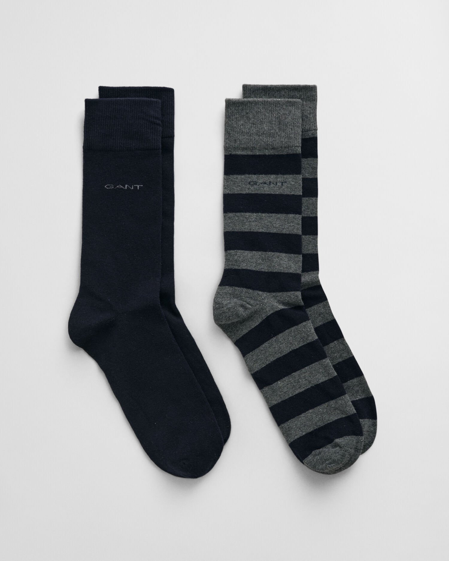 2-Pack Barstripe & Solid Socks