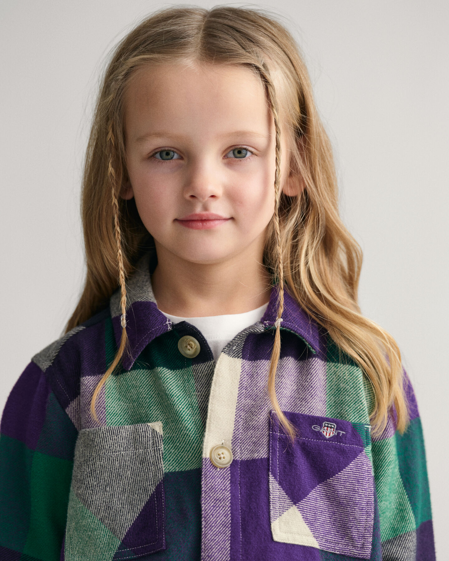 Kids Shield Checked Overshirt