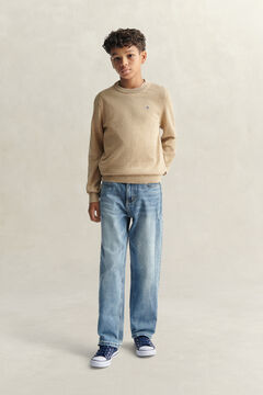 Teen Boys Shield Sweater — OAT BEIGE MARL 6