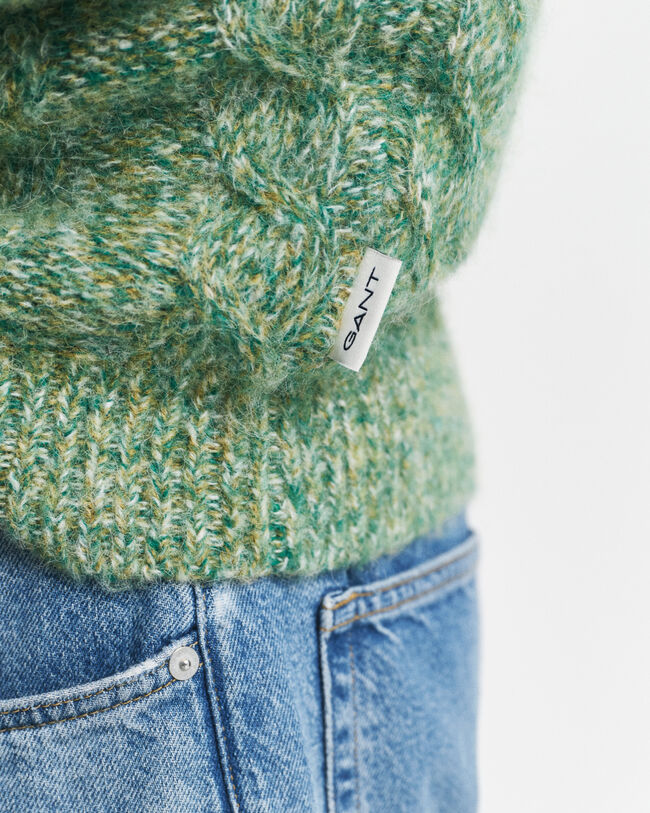 Cable Knit Crew Neck Sweater