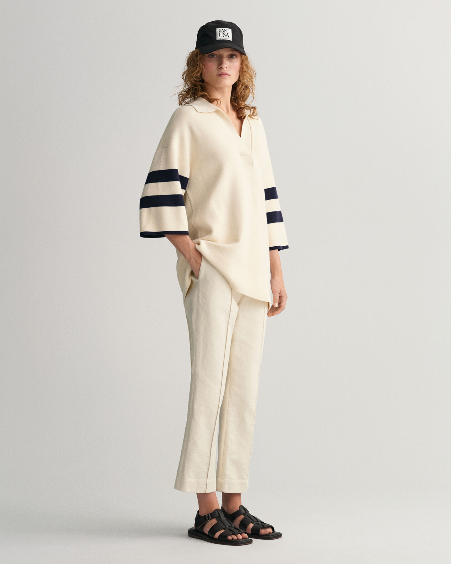 Striped Knit Short Sleeve Heavy Rugger