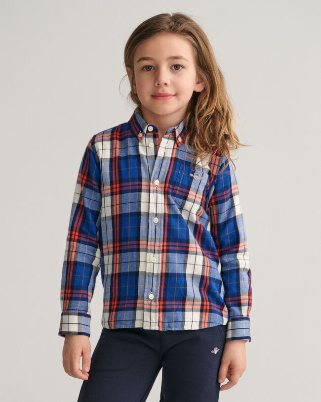 Kids Regular Fit Checked Flannel Shirt