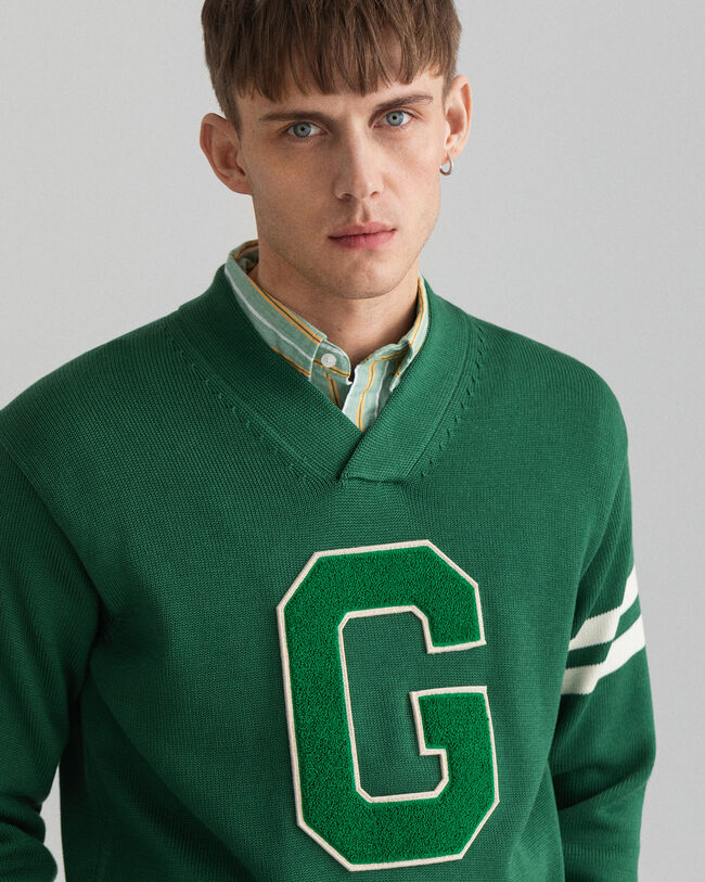 Collegiate V-Neck Sweater