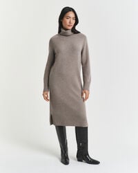 Knit Detail Turtleneck Dress