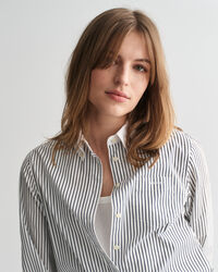 Regular Fit Contrast Collar Striped Shirt