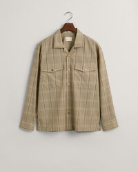 Relaxed Fit Wool Checked Shirt