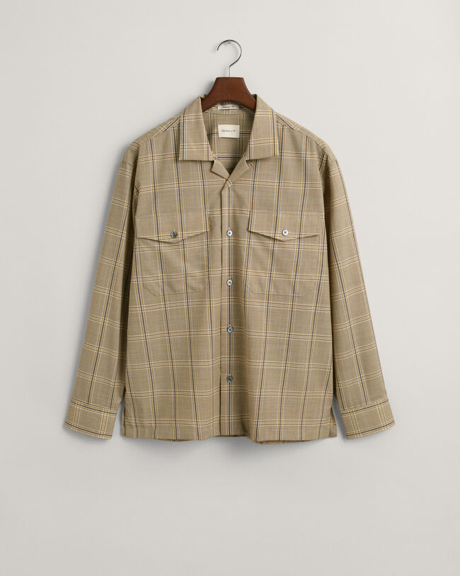 Relaxed Fit Wool Checked Shirt