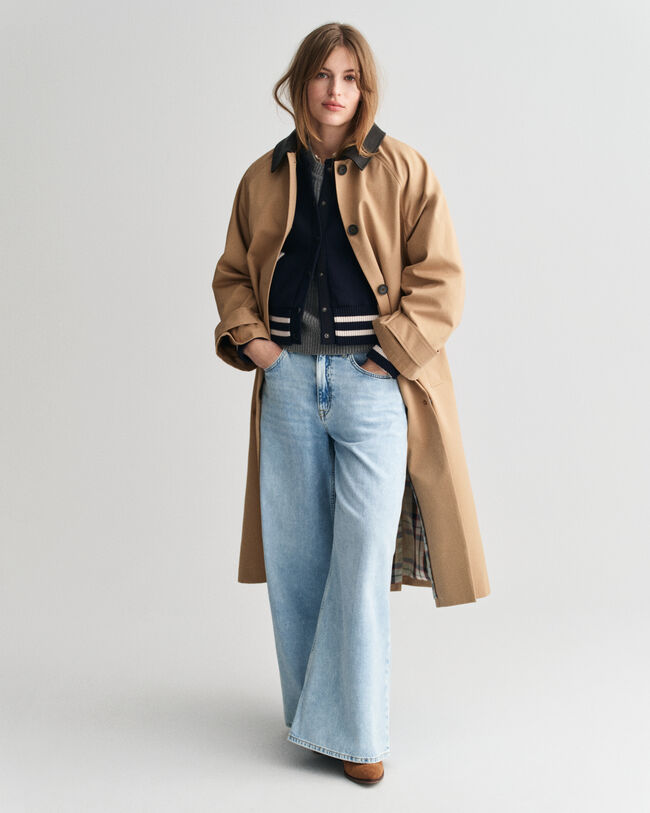 Leather Collar Car Coat