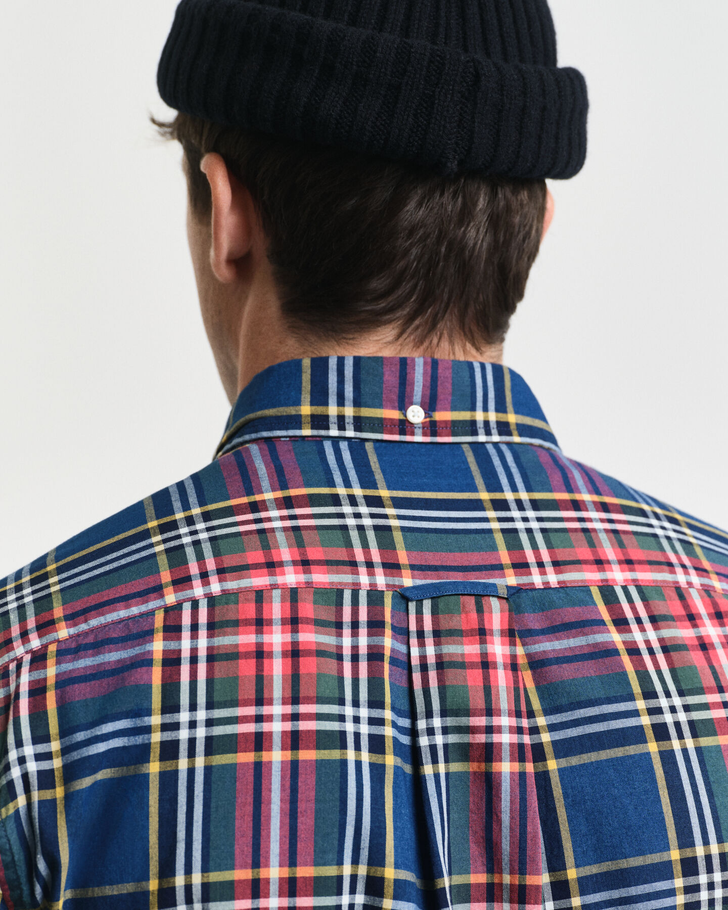 Regular Fit Checked Indigo Shirt