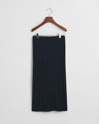 Wide Ribbed Wool Skirt