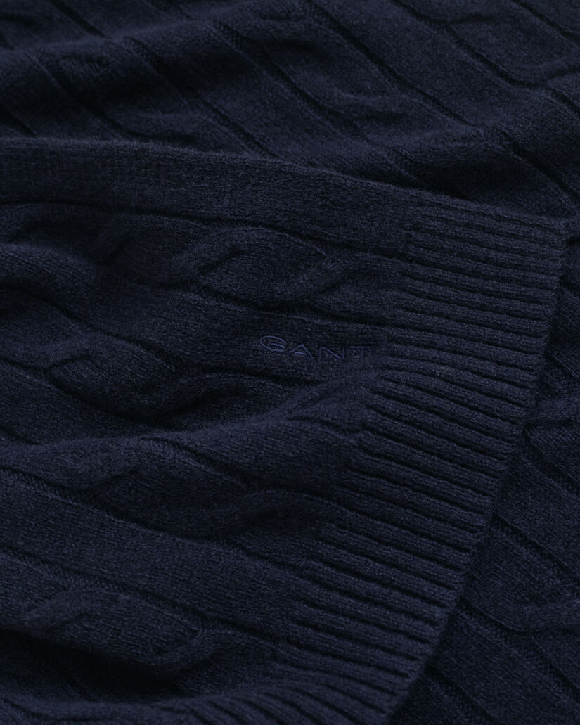 Cable Knit Wool Scarf