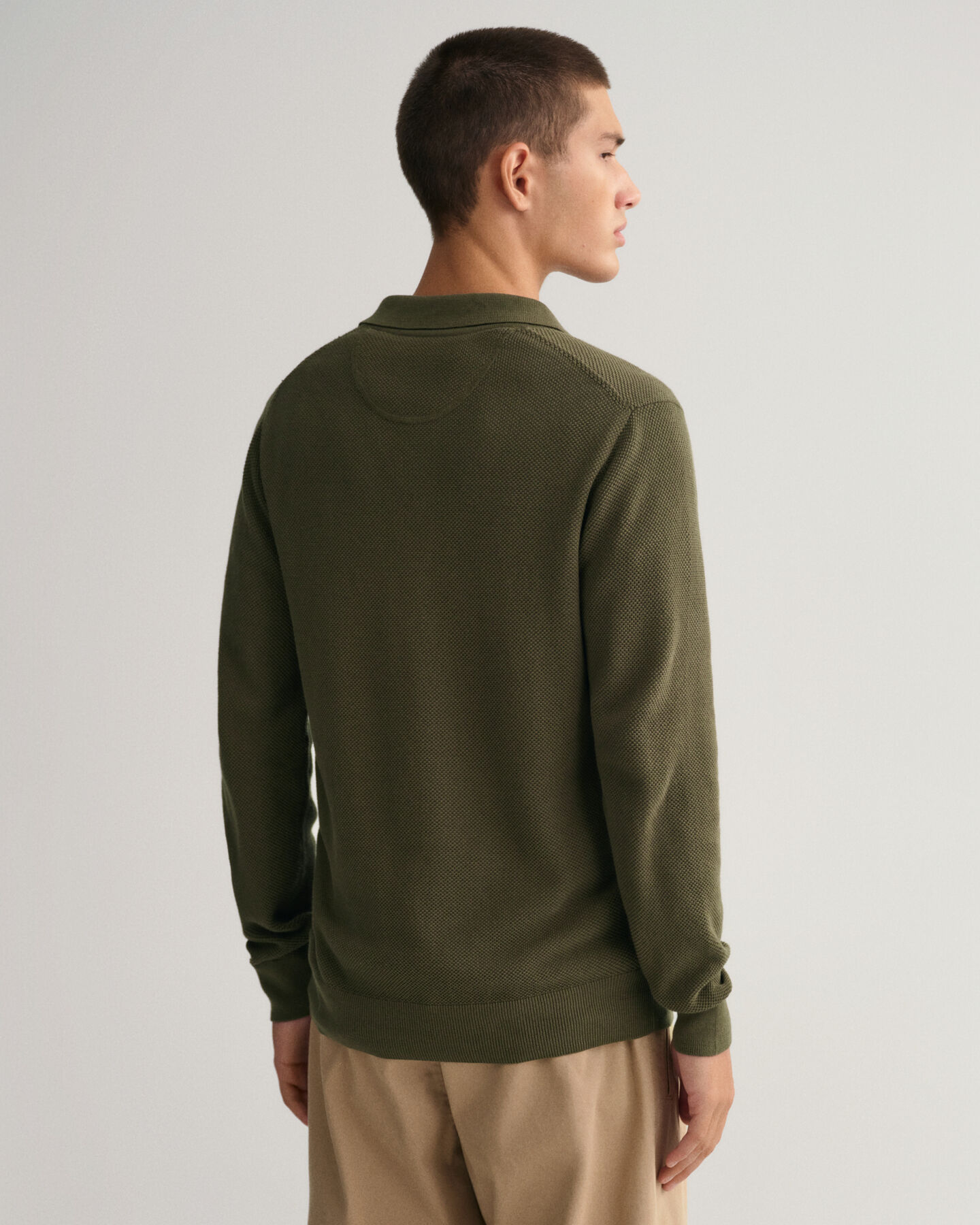 Cotton Piqu&eacute; Polo Sweater