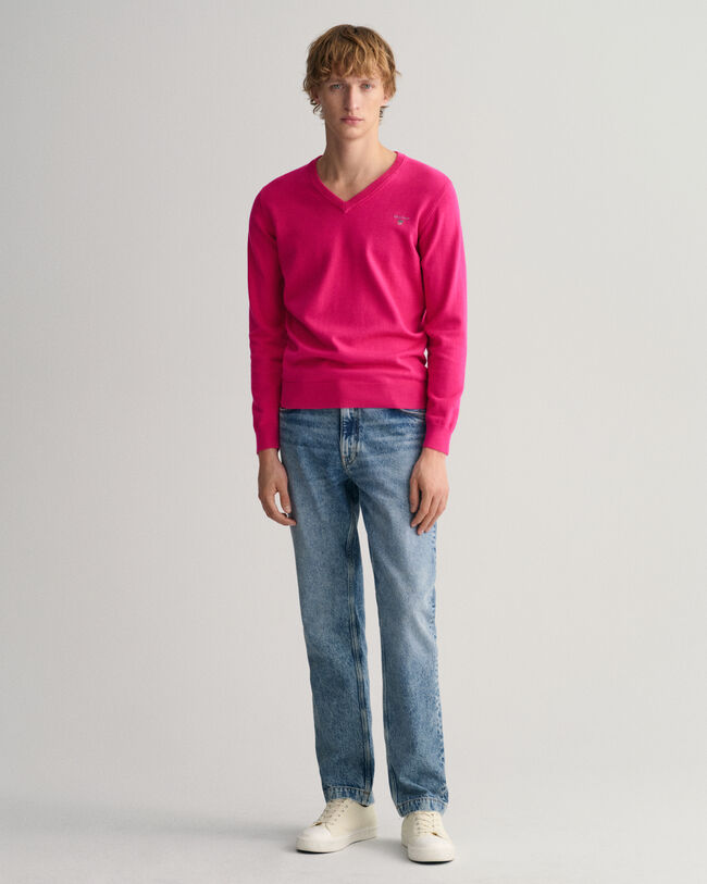 Classic Cotton V-Neck Sweater