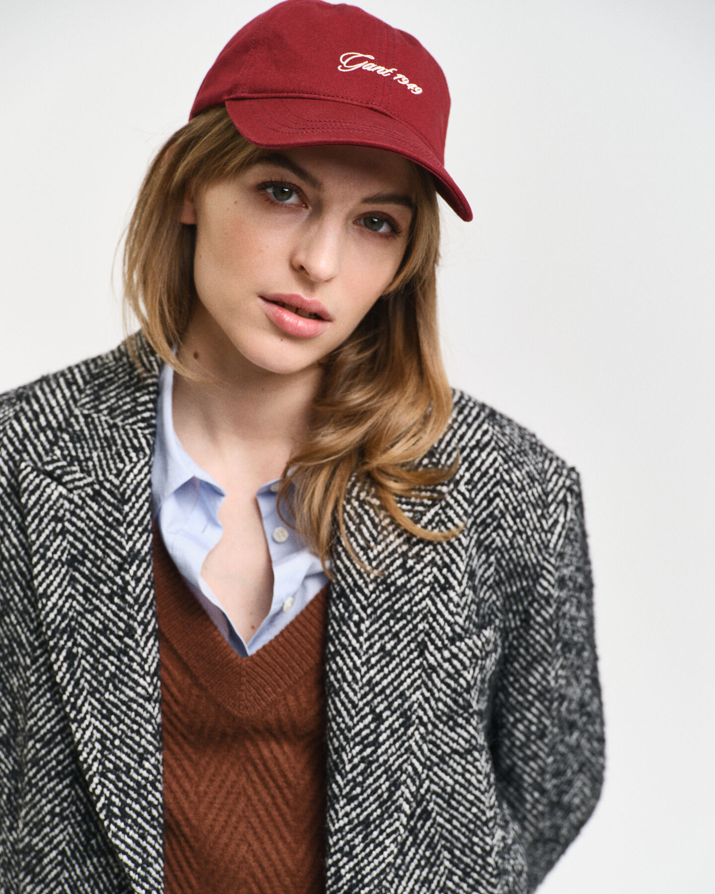 Relaxed Fit Herringbone Blazer