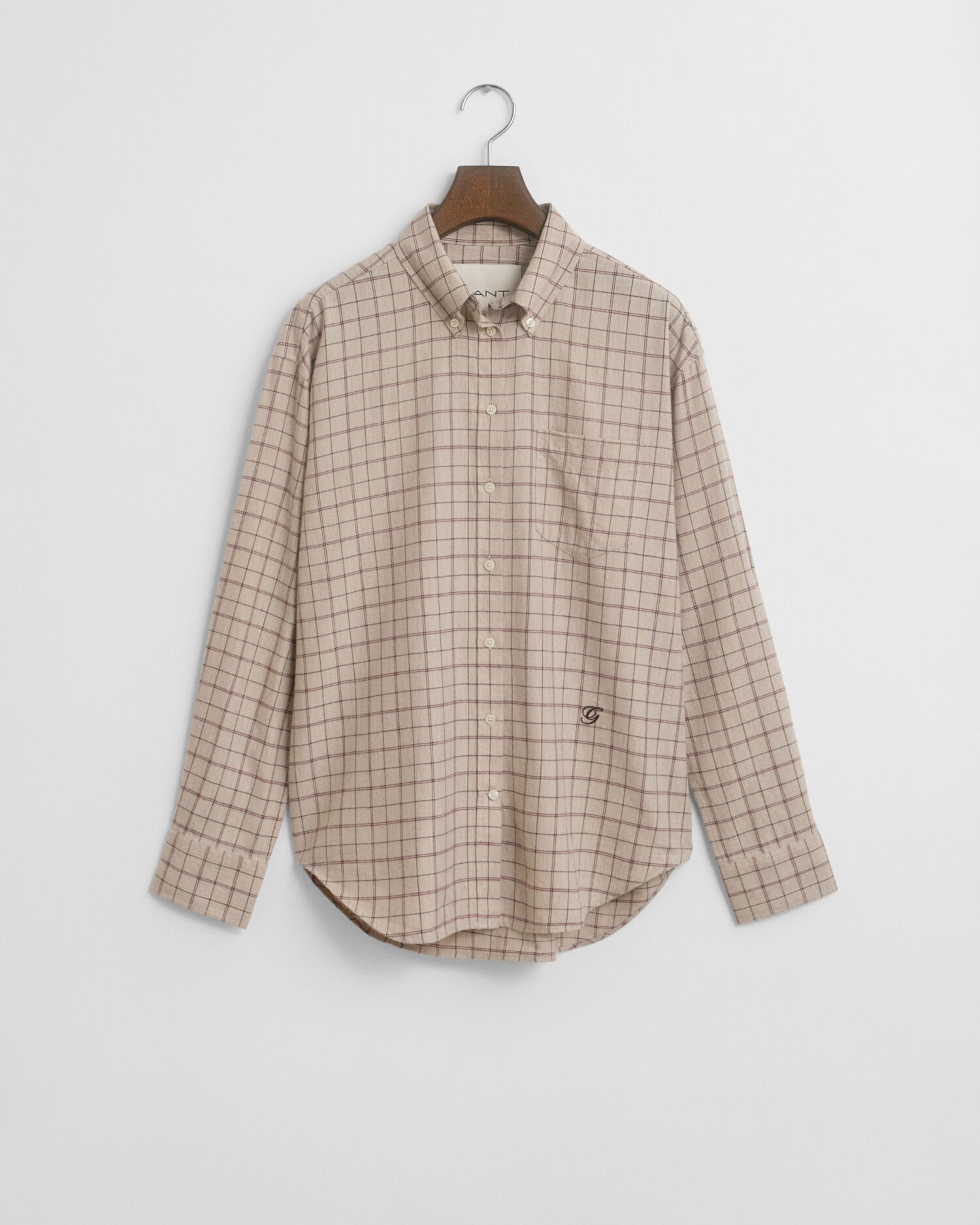 Relaxed Fit Checked Brushed Flannel Shirt