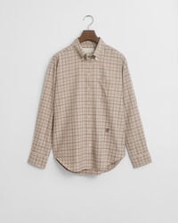 Relaxed Fit Checked Brushed Flannel Shirt