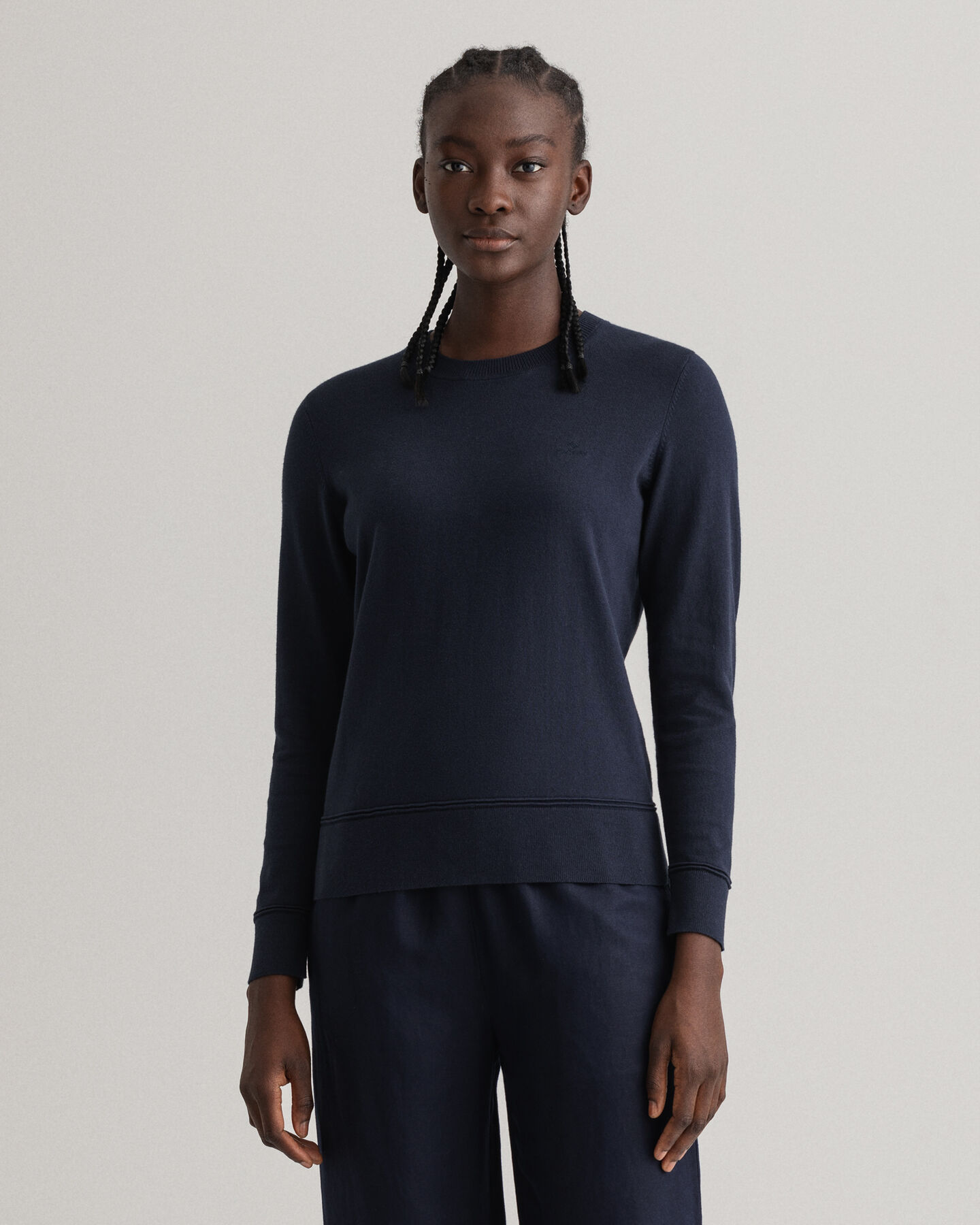 Light Cotton Crew Neck Sweater