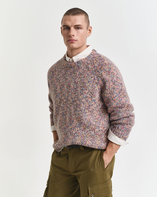 Multicolored Crew Neck Sweater