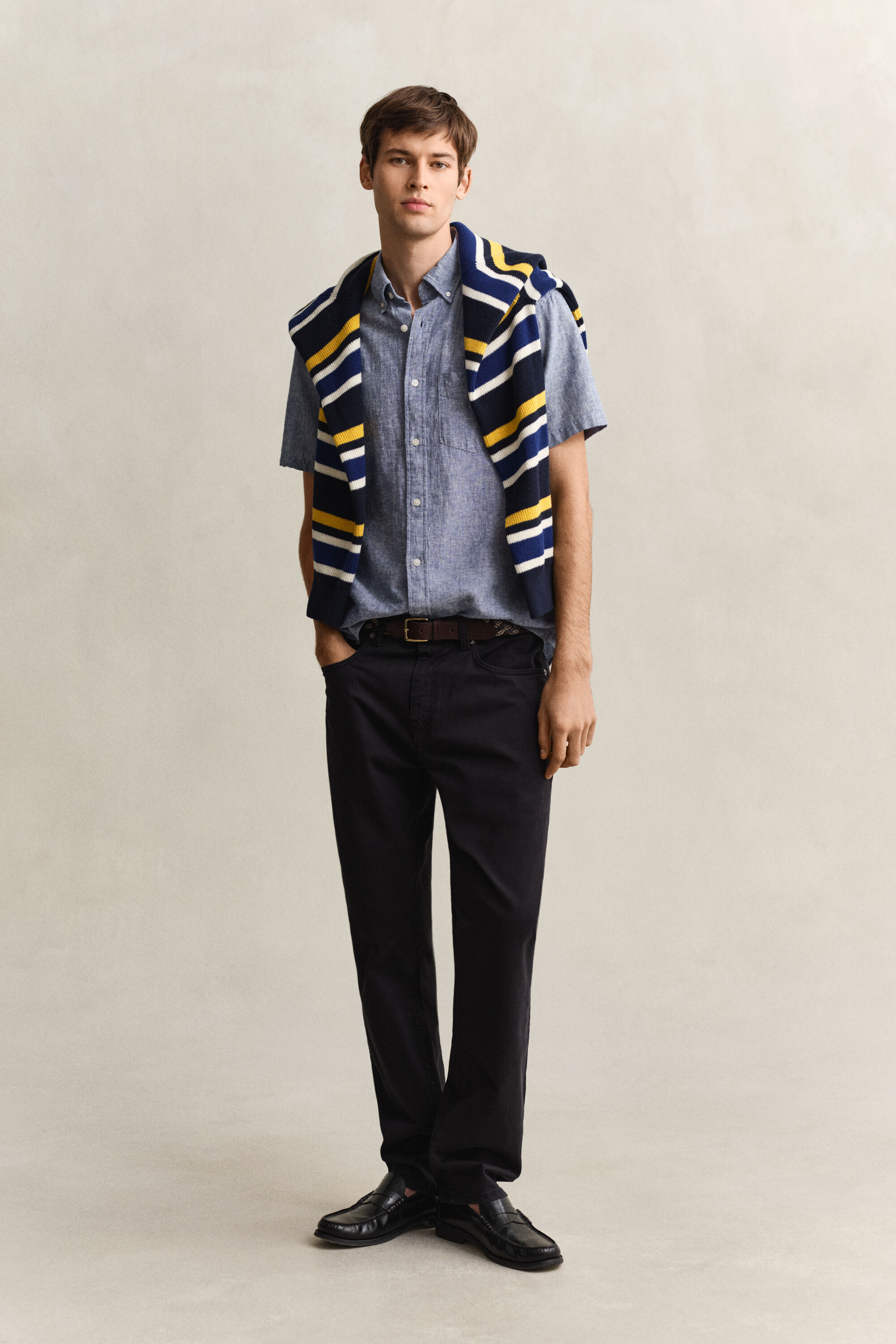 Linen Blend Short Sleeve Shirt