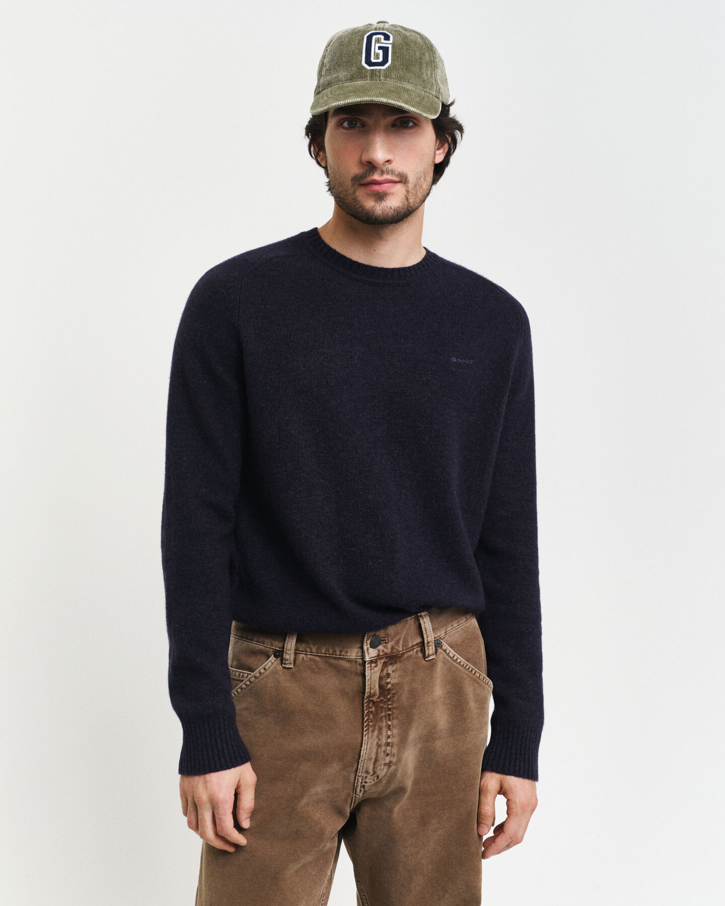 Wool Blend Crew Neck Sweater